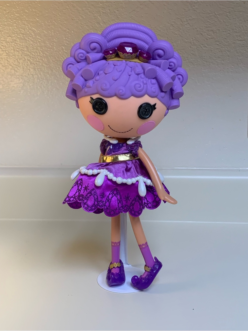 Lalaloopsy Charms Seven Carat Purple Doll Amethyst Full Size Pre Owned